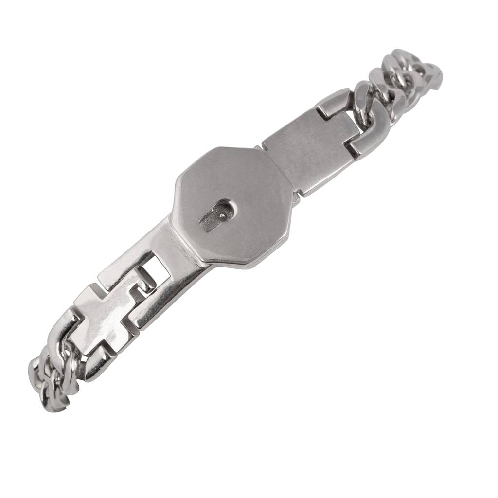 Silver Key & Chain Bracelet Duo