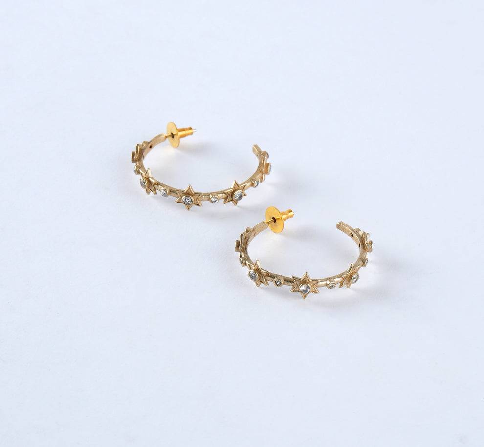 Twinkling Star Hoops : GRE113