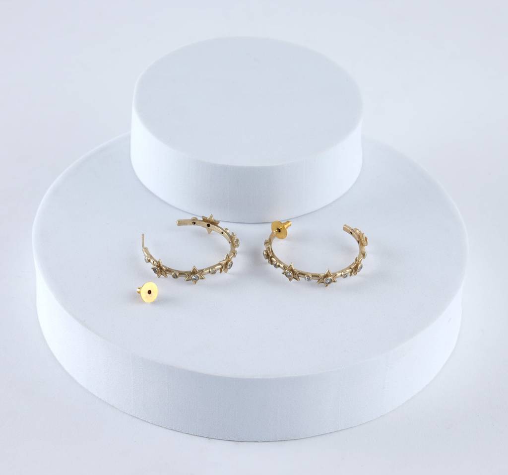 Twinkling Star Hoops : GRE113