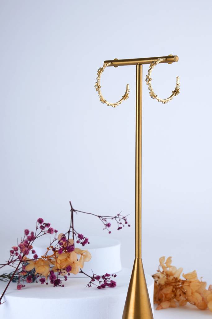 Twinkling Star Hoops : GRE113