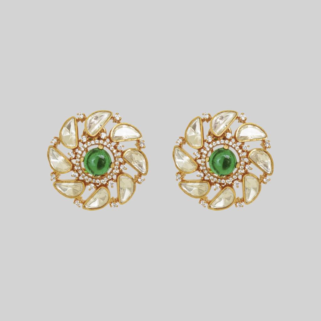 Sahima Blue Moissanite Studs : ZGJM73