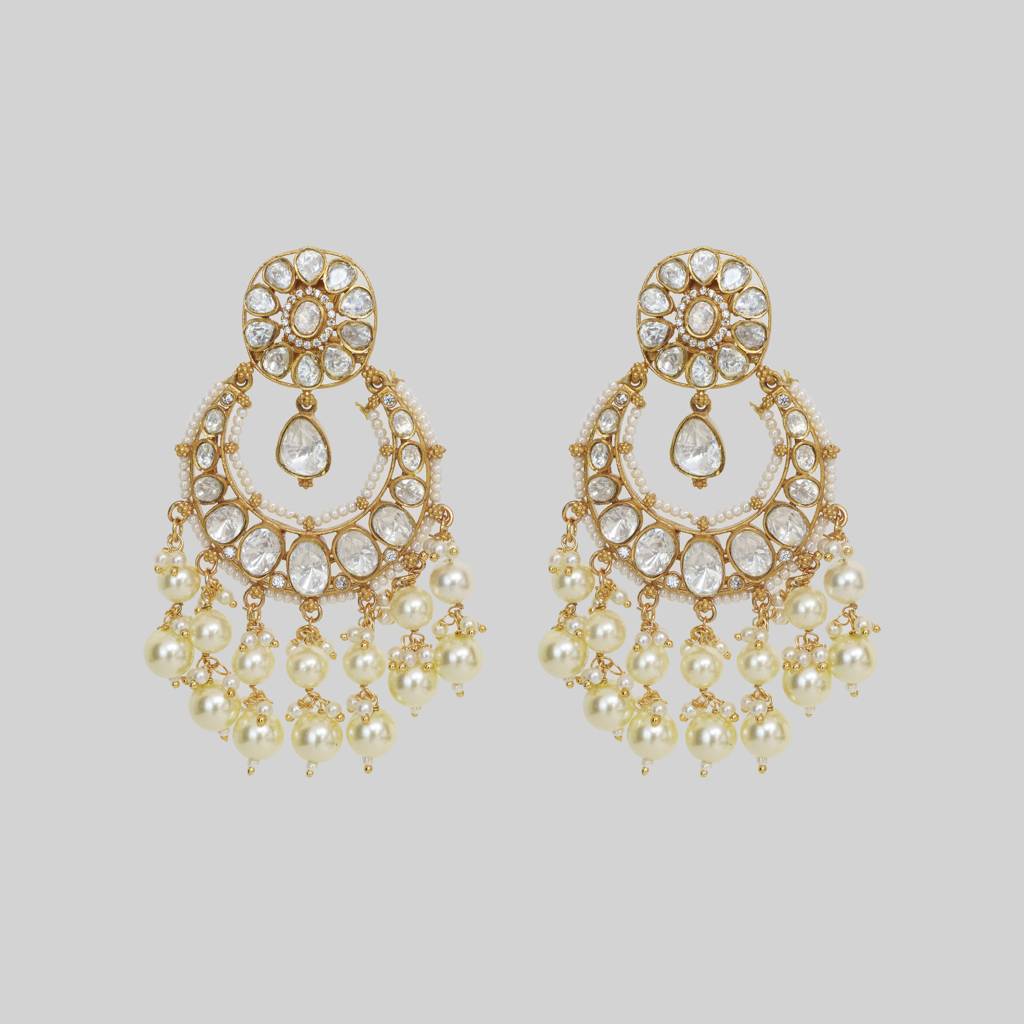 Classic And Elegant Pair Of Moissanite Chaandbaalis : ZGRR51