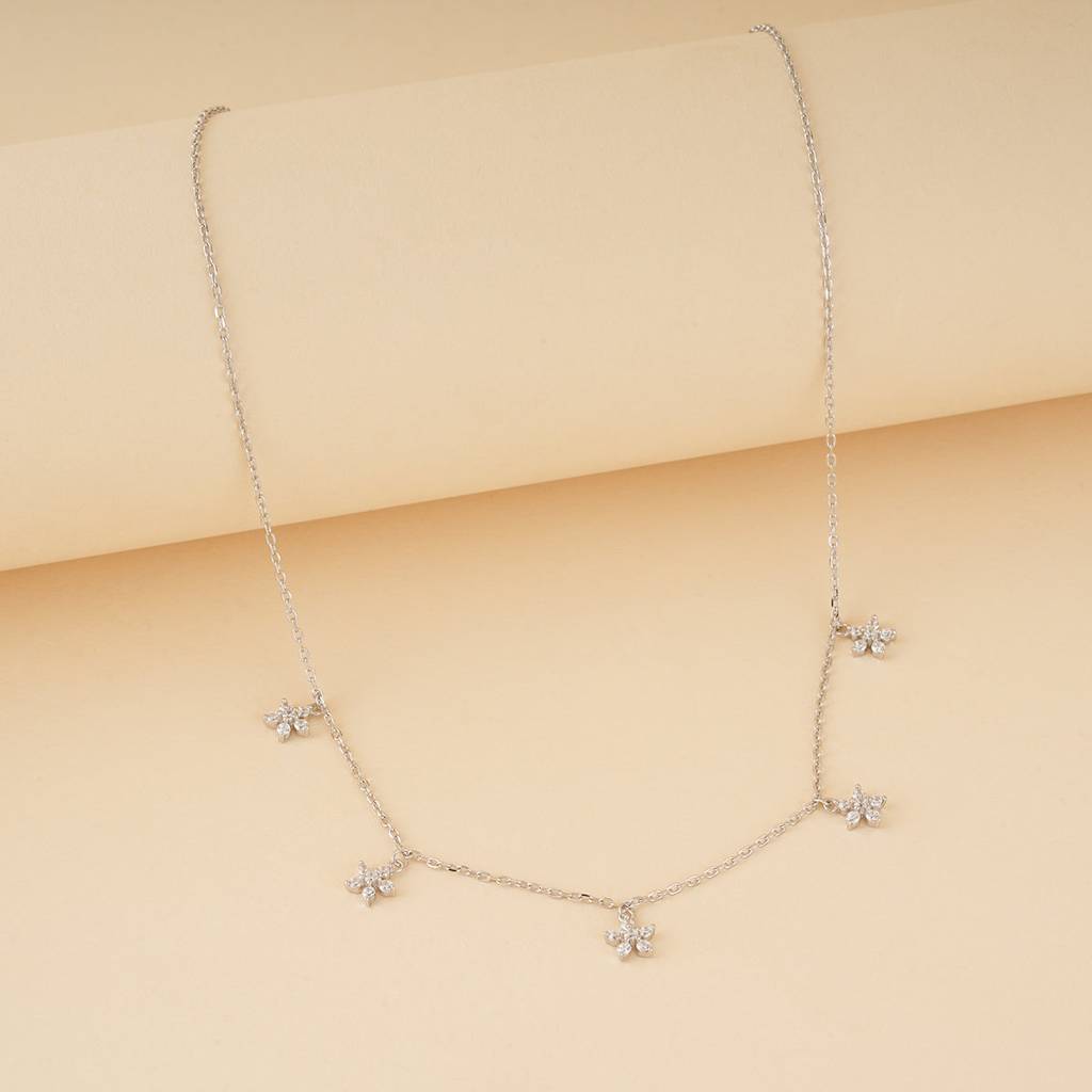 Sterling Silver Stars Necklace : SSN176