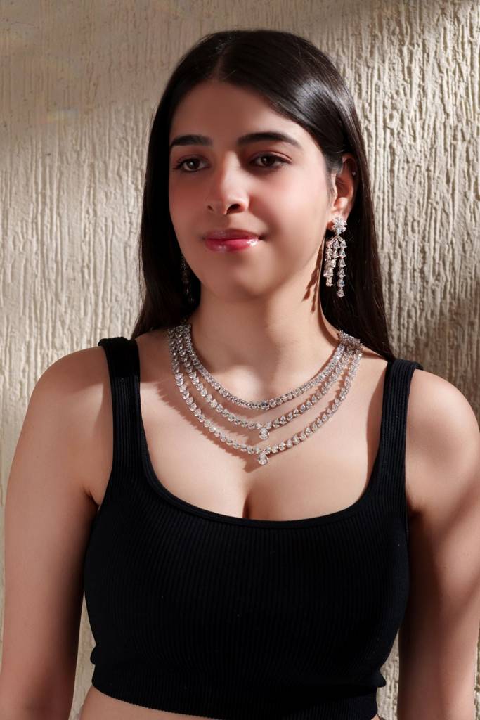 Zaveri Diamond Necklace Set : ZGRK192