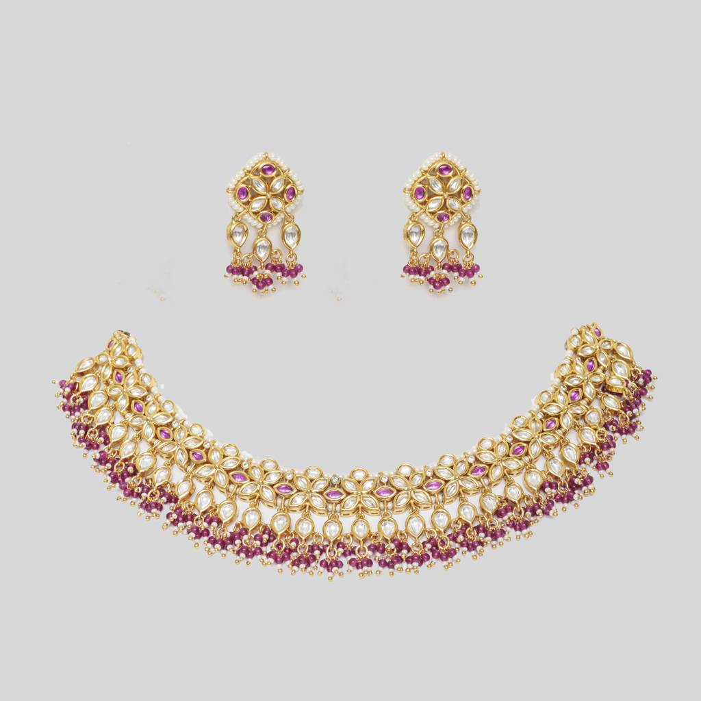 Taima Kundan Necklace Set : ZGJA160