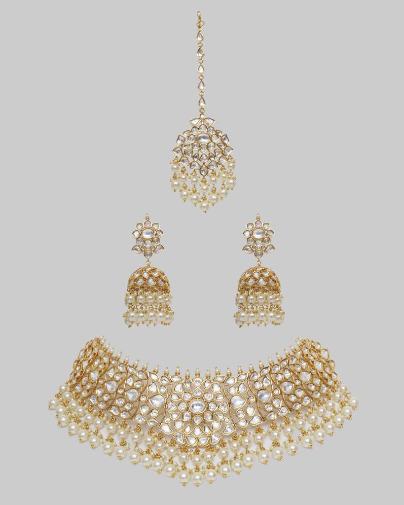 Nooh Pearl Kundan Set : ZGJA171