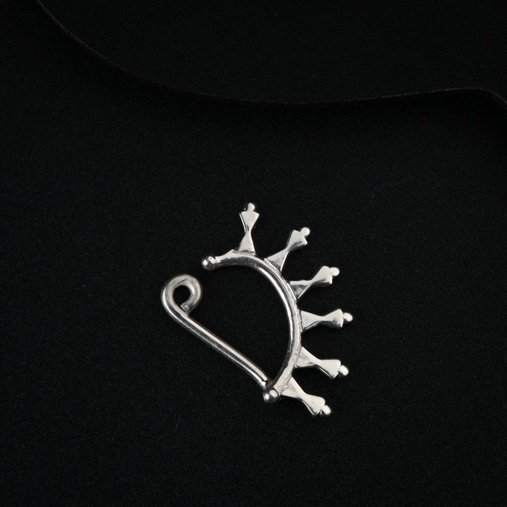 Silver Kiran Nath (Left) : Silver_Kiran_Nosepin_(Left,Clipon)_Oct24