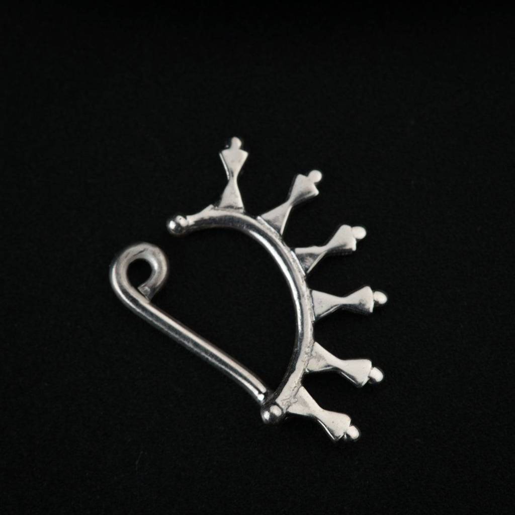 Silver Kiran Nath (Left) : Silver_Kiran_Nosepin_(Left,Clipon)_Oct24