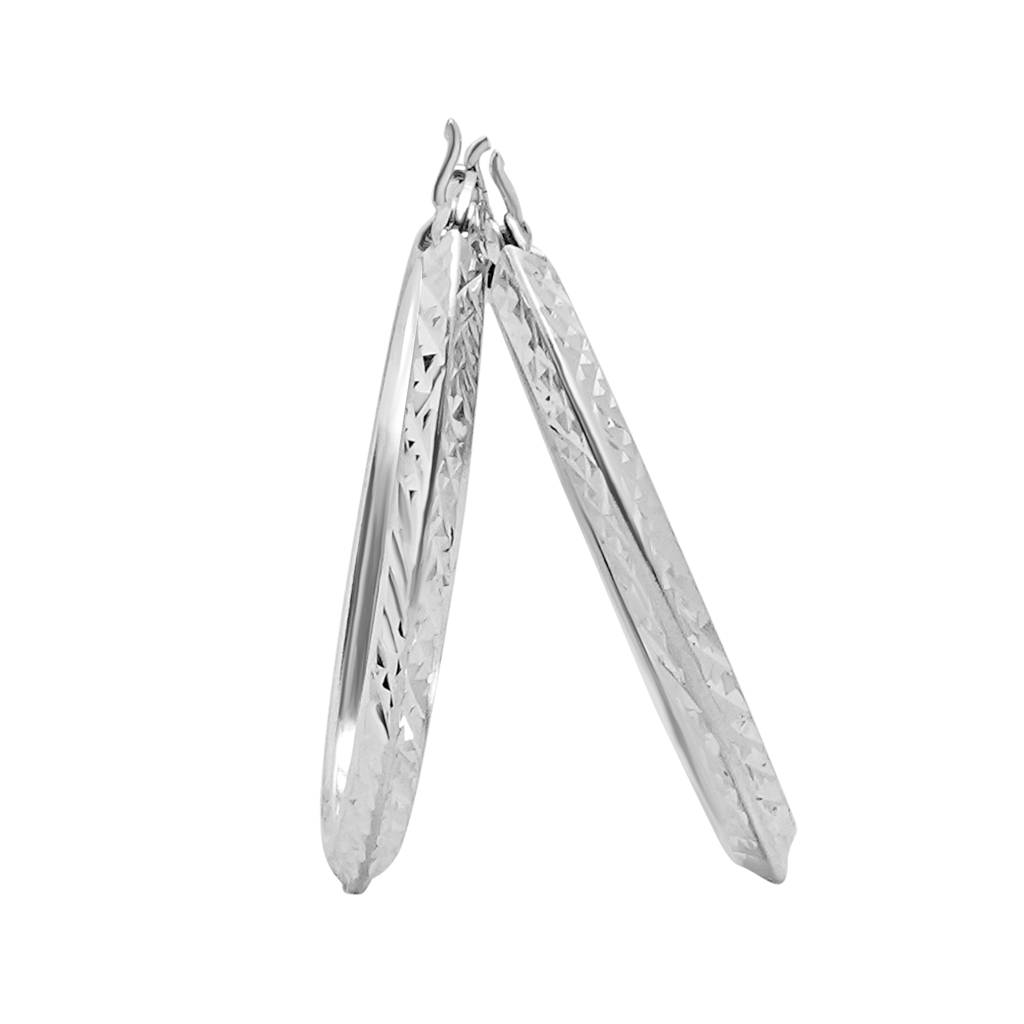 925 Sterling Silver Classic Hoops Earring | Circle Hoops Earring : TWP1171