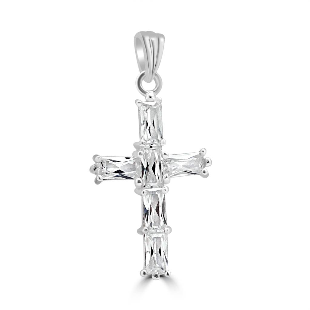 925 Sterling Pure Silver Christian Cross Pendant |Pendant Religious Necklace : PEN1001