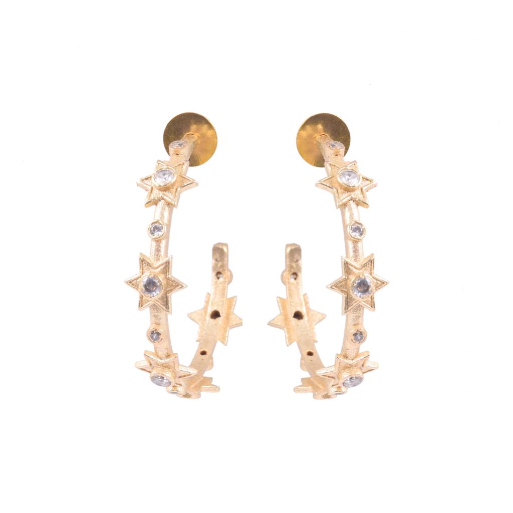 Twinkling Star Hoops : GRE113