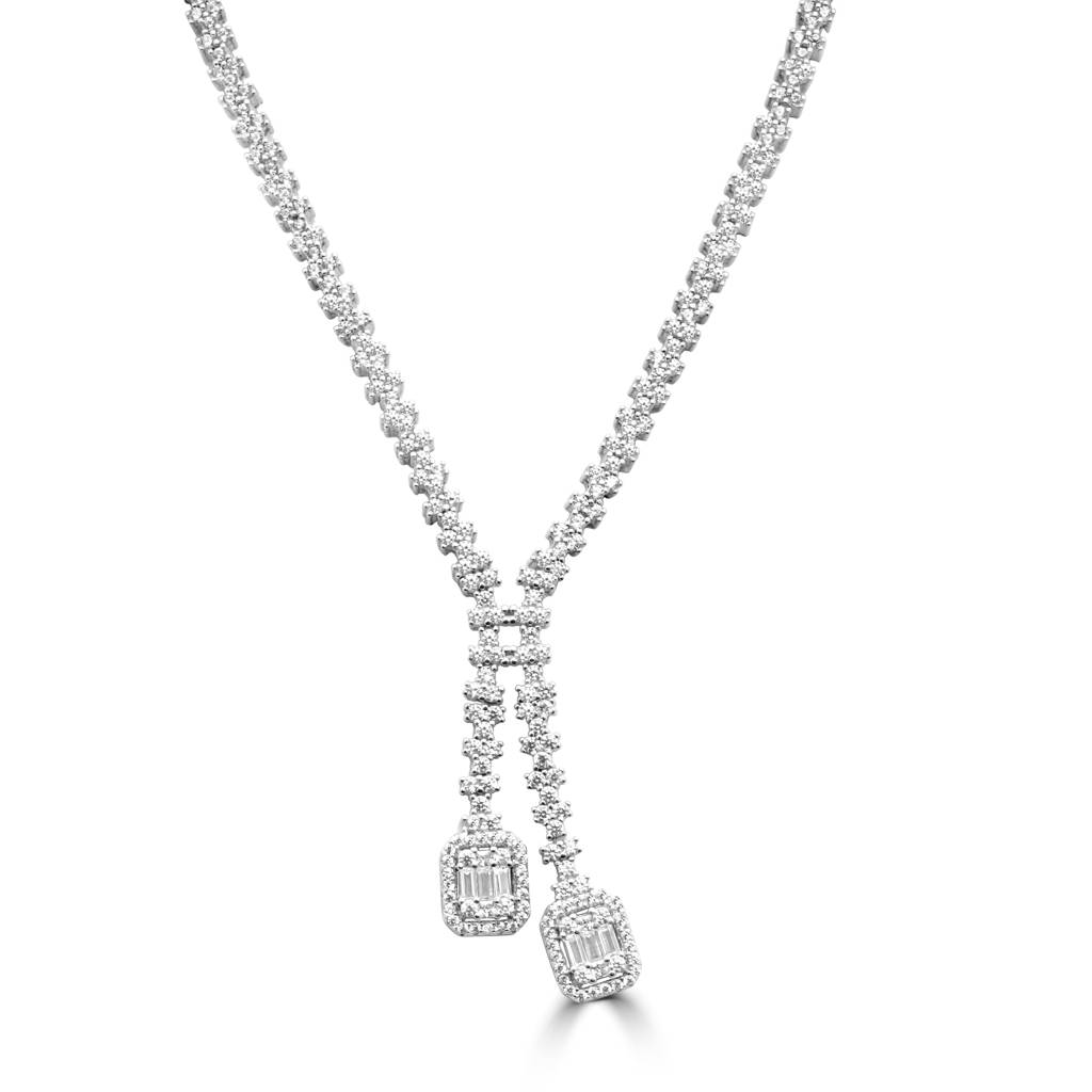 925 Pure Silver Necklace & Earrings, Ring Combo Set | Silver Wedding Jewelry Set : NL1048B