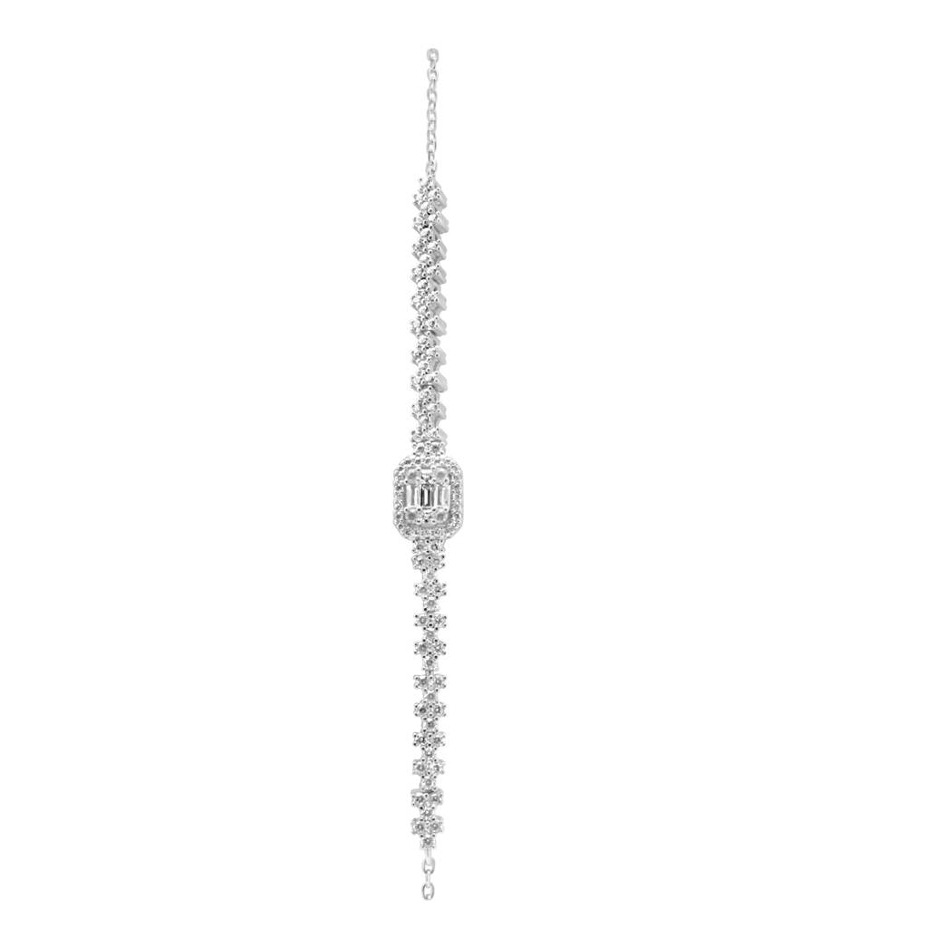 925 Pure Silver Necklace & Earrings, Ring Combo Set | Silver Wedding Jewelry Set : NL1048B