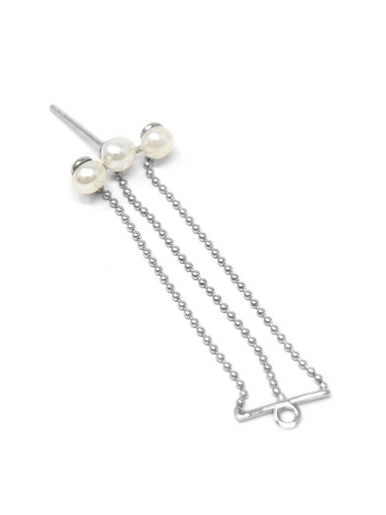 Mannash Pearl Waterfall Sterling Silver Dangler Earrings : MCSEG636D1503