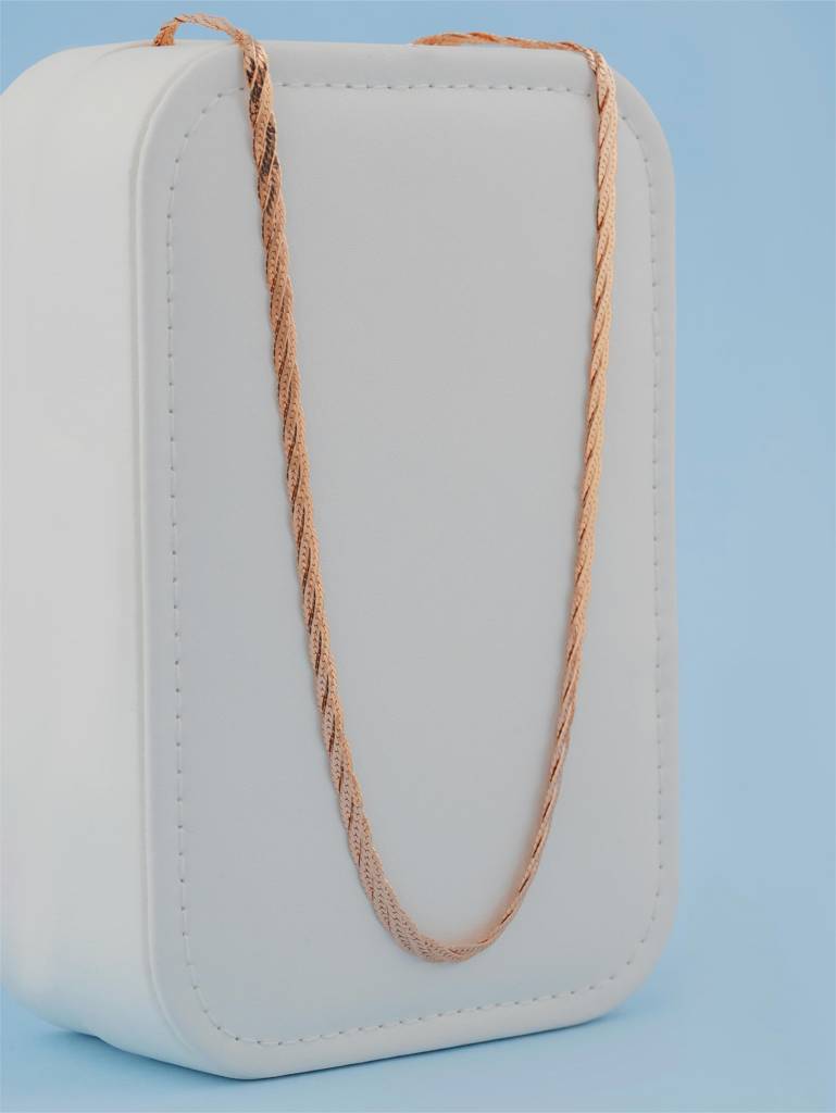 Rose Gold Twisted Chain Necklace : KN012