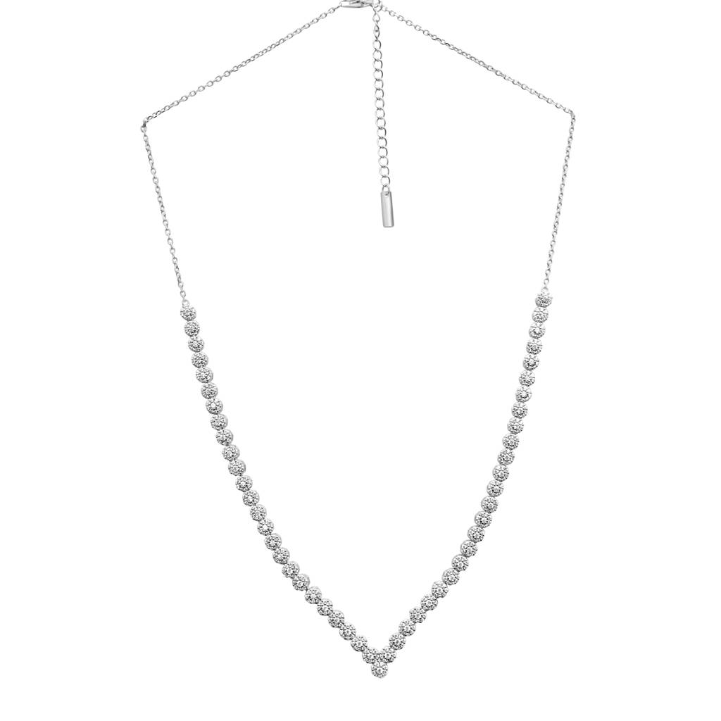 Delicate 925 Pure Silver Texture Necklace & Earrings Set | : NL1046A
