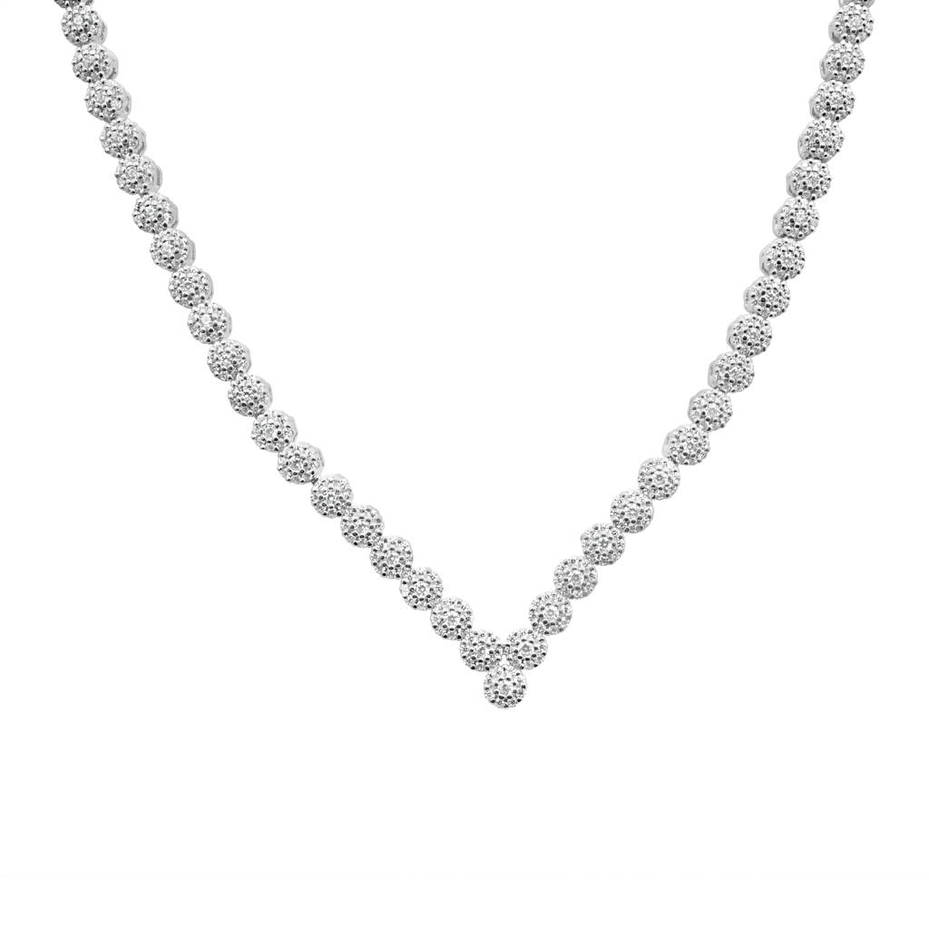 Delicate 925 Pure Silver Texture Necklace & Earrings Set | : NL1046A
