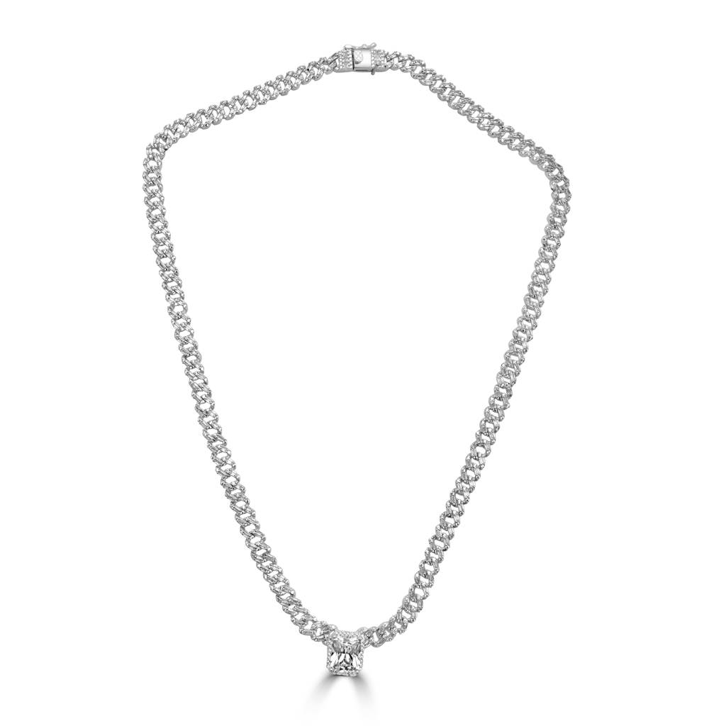 925 Pure Silver Twisted Design Necklace With Earrings | Elegant Wedding Necklace : NL1051