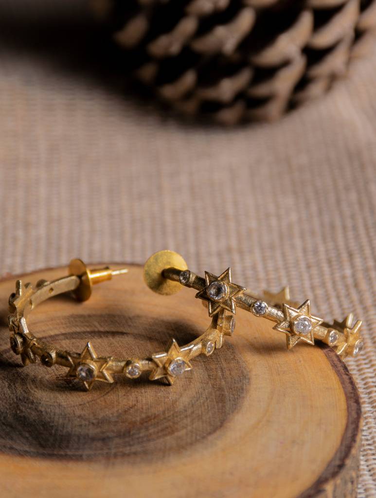 Twinkling Star Hoops : GRE113
