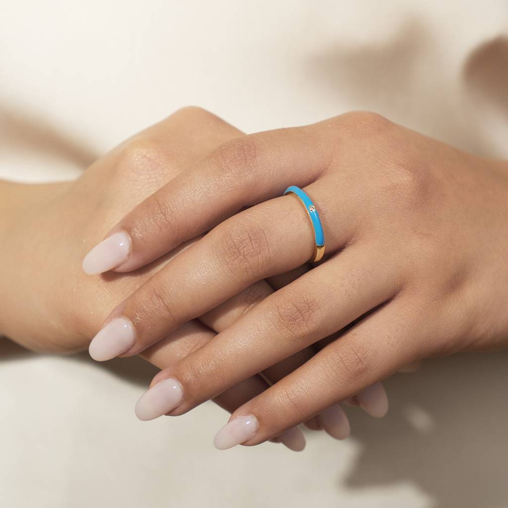 Blue Pastel Band Ring : TR1
