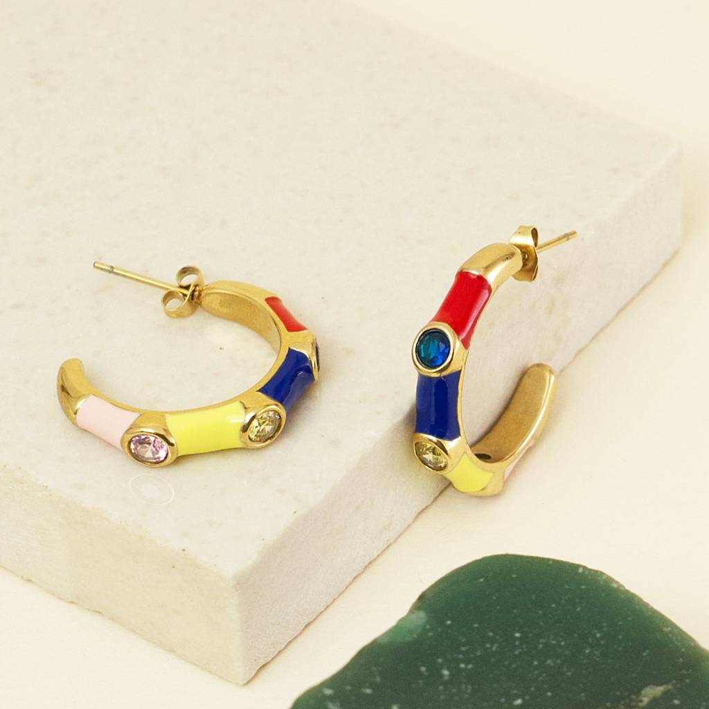 Terra Rainbow Hoop Earrings : TE17