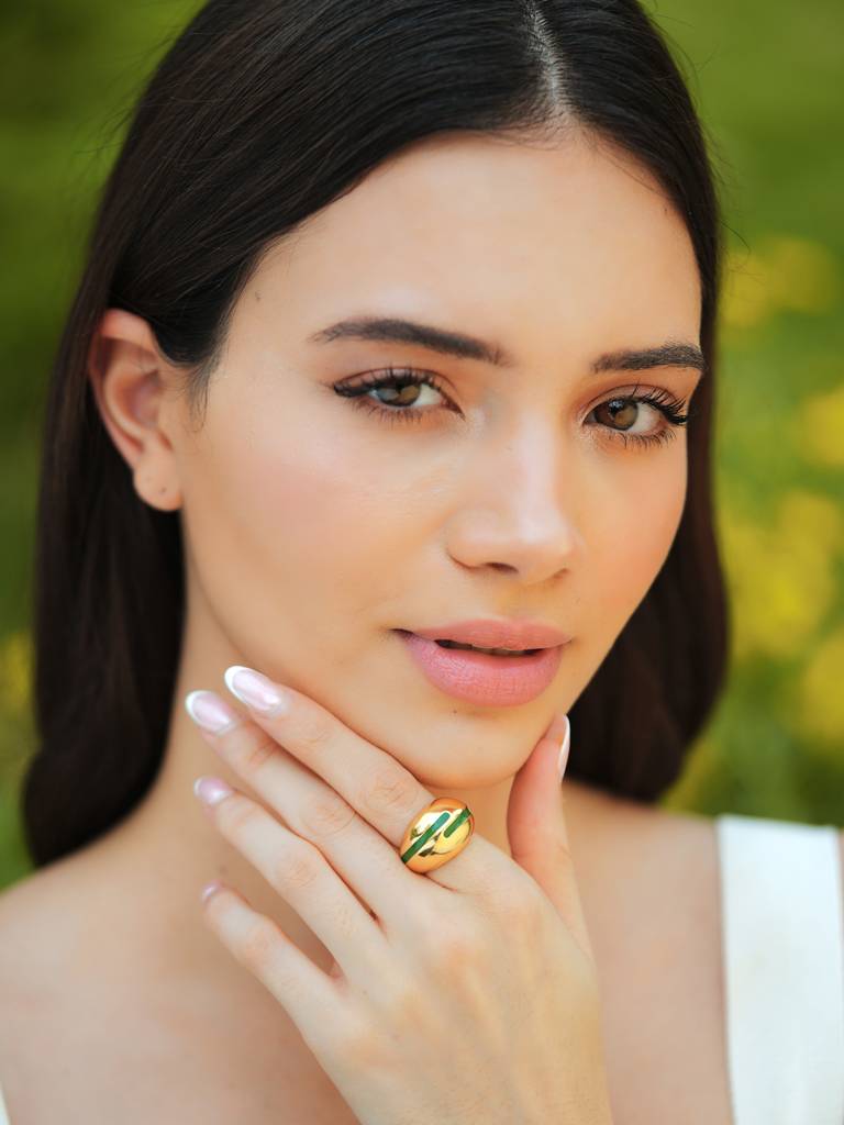 Verdora Enamel Gold Ring : VACC25RG01G