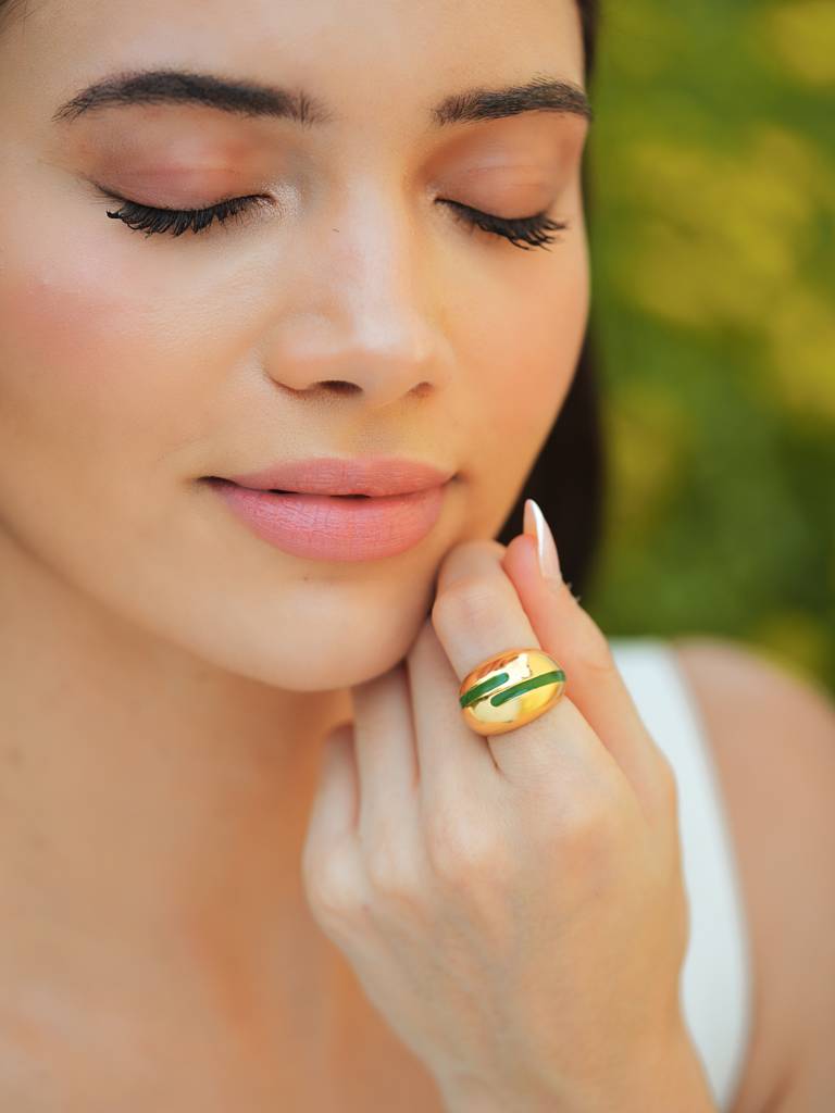 Verdora Enamel Gold Ring : VACC25RG01G