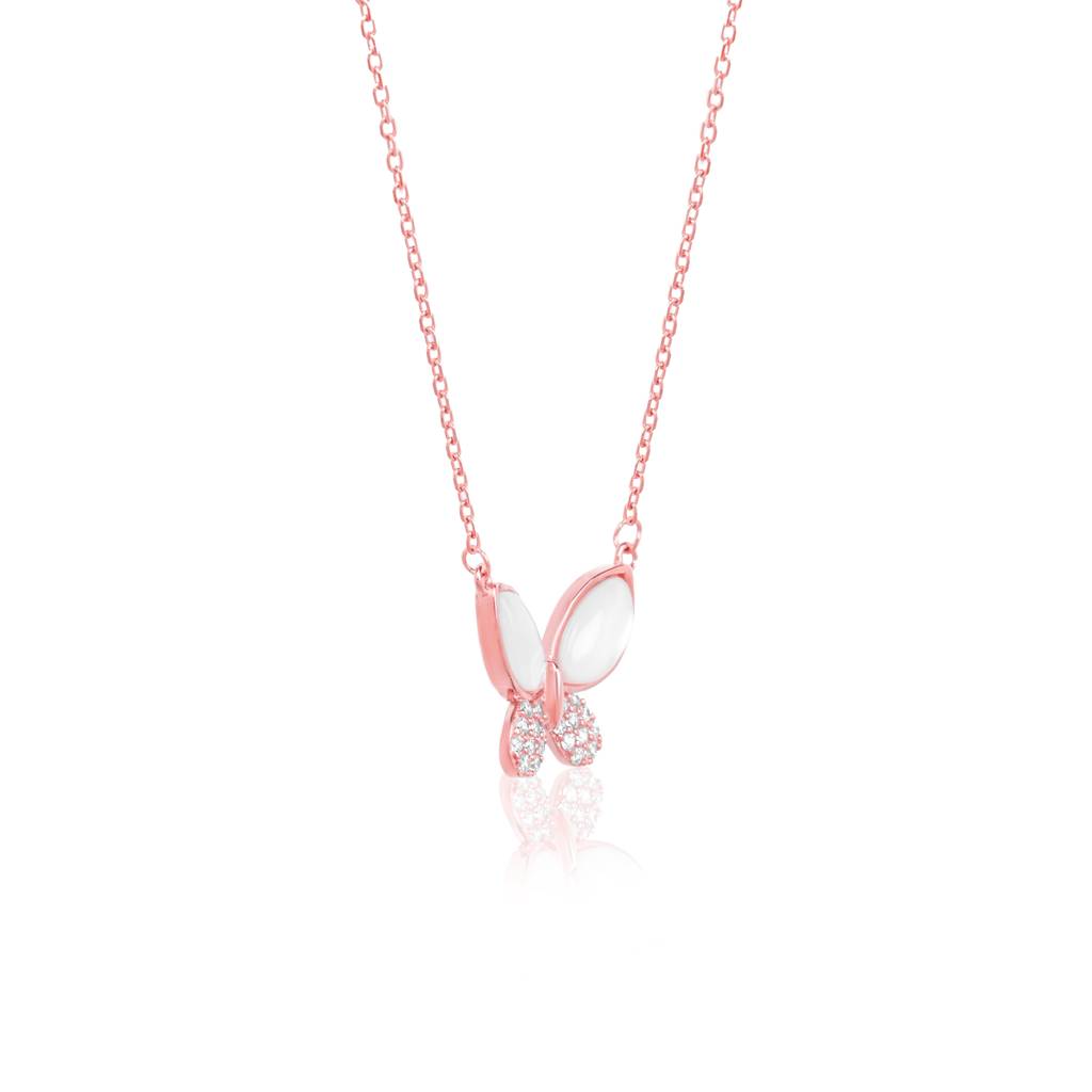 925 Sterling Silver Butterfly Pendant With Chain : RJSPPN32