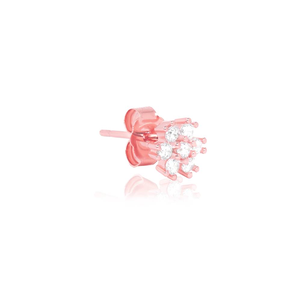925 Sterling Silver Rose Gold Daisy Studs : RJSPER31