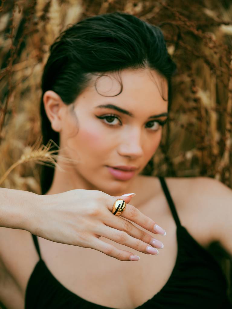 Verdora Enamel Gold Ring : VACC25RG01B