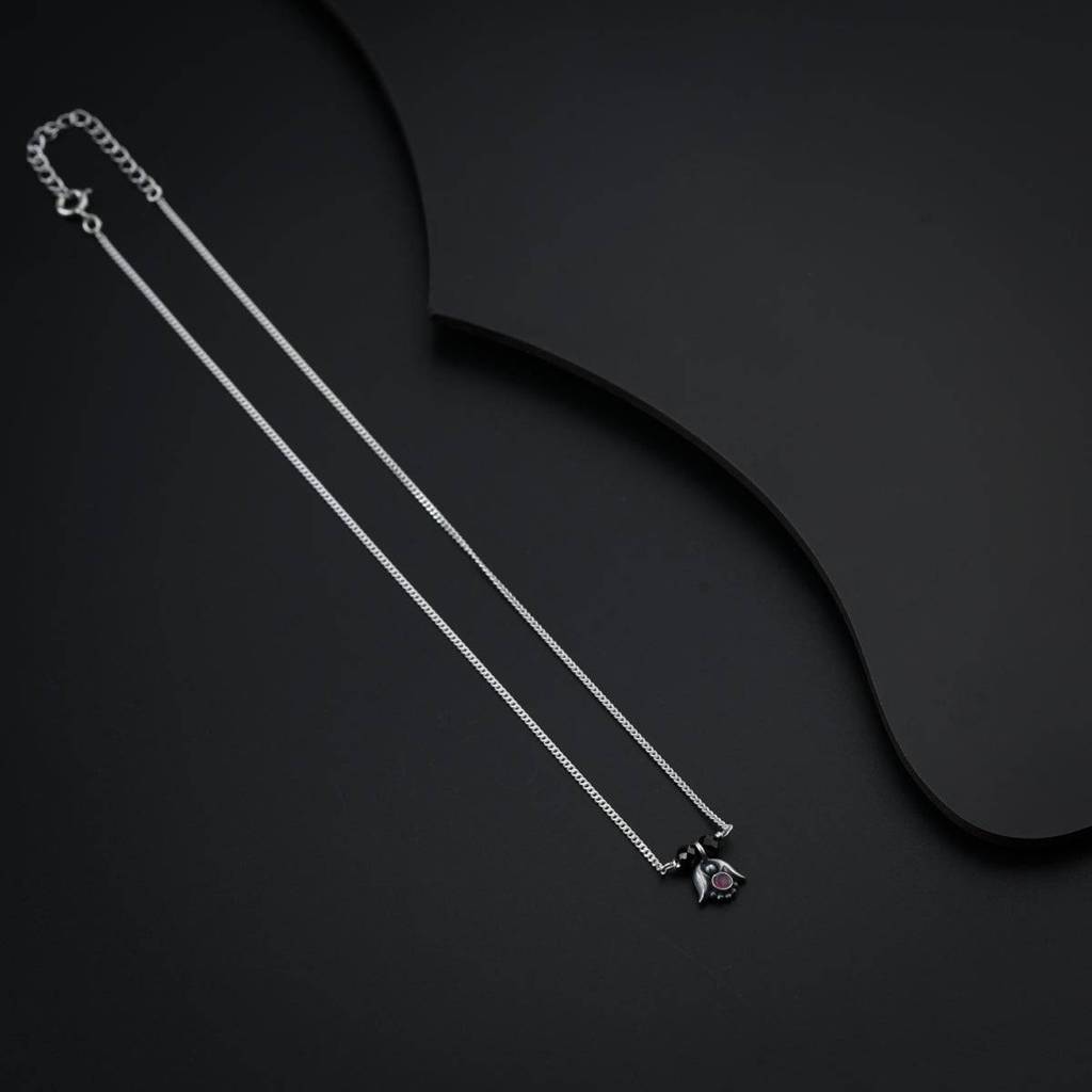 Silver Flower Bud Mangalsutra : Silver_Flower_Bud_Mangalsutra_Sep24
