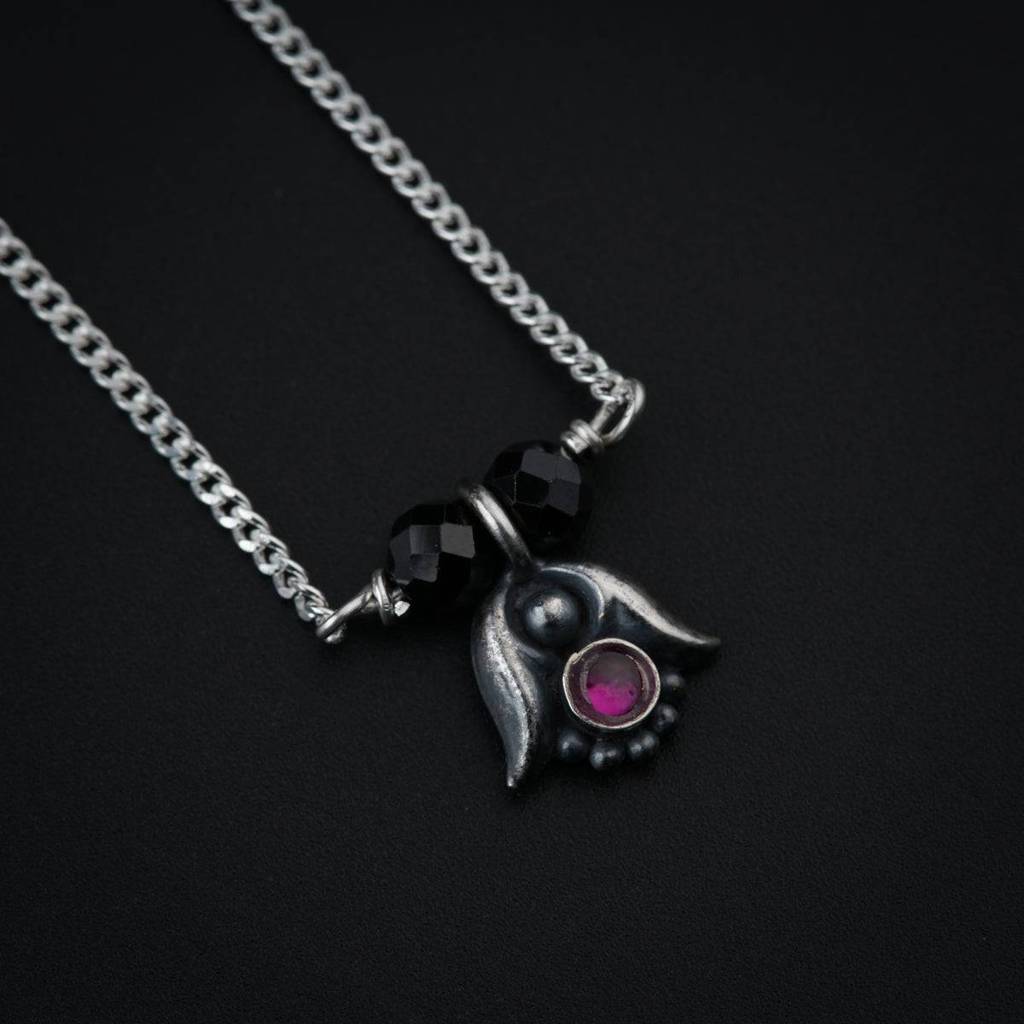 Silver Flower Bud Mangalsutra : Silver_Flower_Bud_Mangalsutra_Sep24