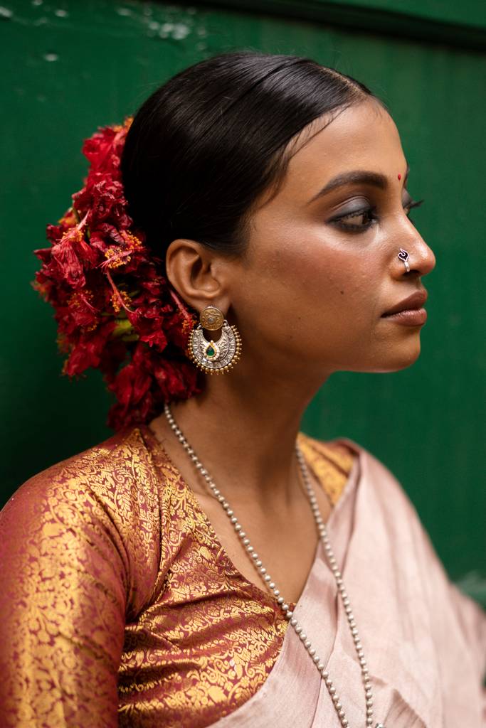 Oxidised Dual Tone Fusion Long Necklace Set : RK-909-L