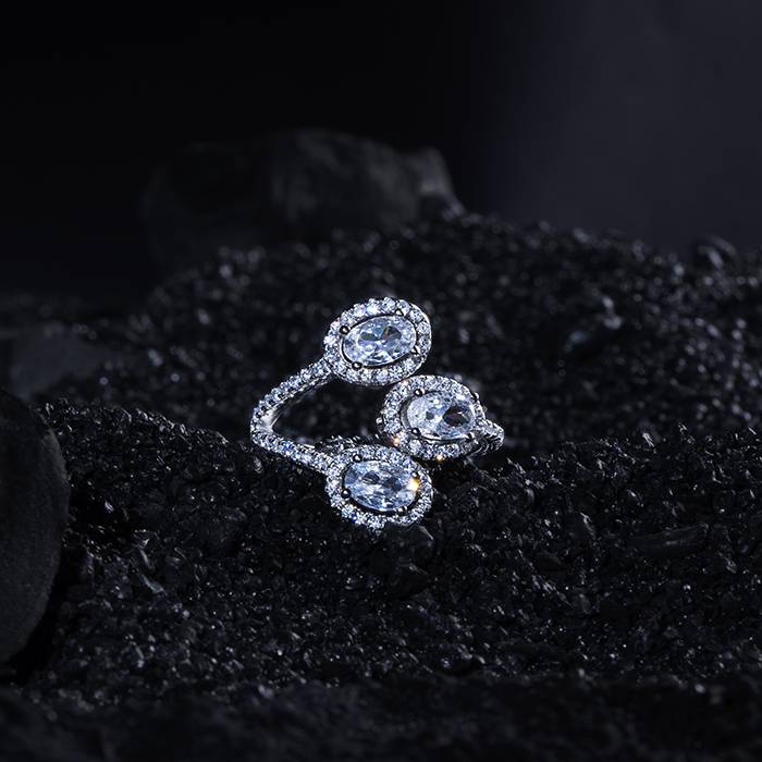 Pandora Abstract Abstract Elegance Ring Clear Cz Earrings