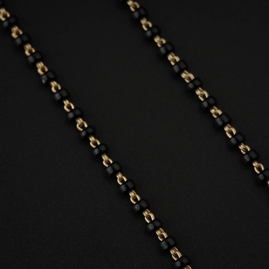 Saraswati Mangalsutra ( Motif Size : Small ) |  92.5 Silver | 22K Gold Plated : Saraswati_Mangalsutra_May24