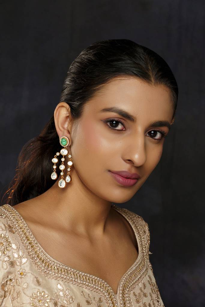 Aaru Green Moissanite Earrings : ZGRR52