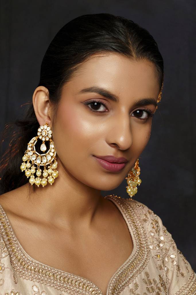 Classic And Elegant Pair Of Moissanite Chaandbaalis : ZGRR51