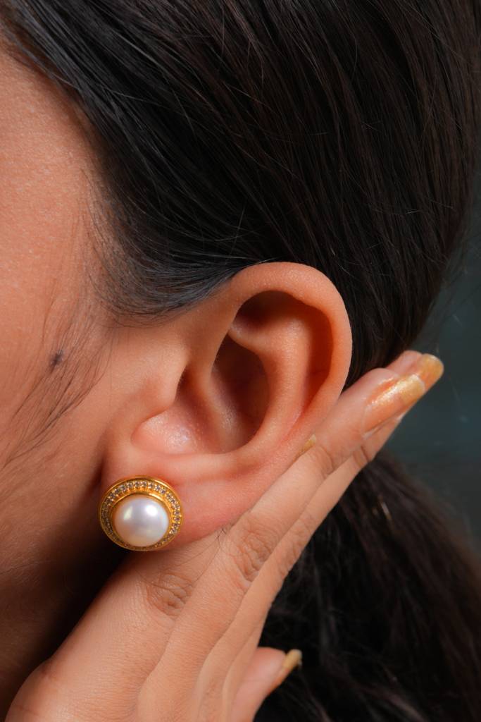 Stars And Pearls Studs : PRMBE72