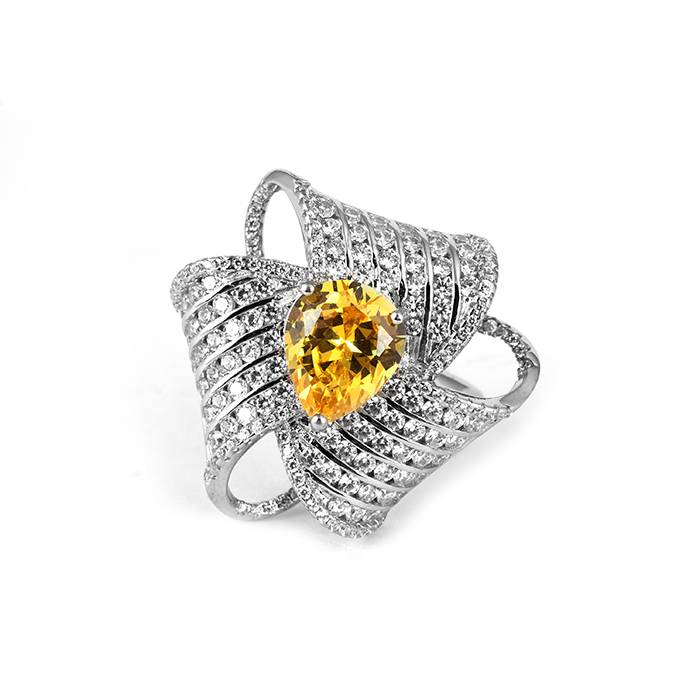 Sunburst Radiance Silver Ring : LR81