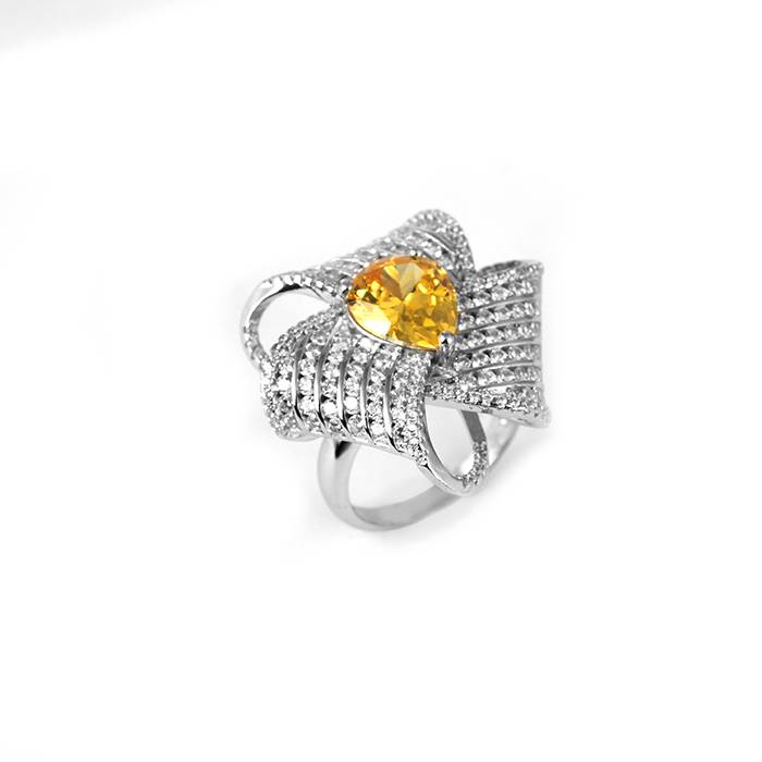 Sunburst Radiance Silver Ring : LR81