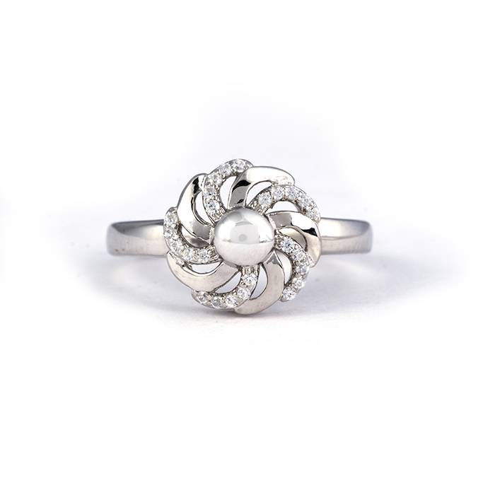 Lustrous Pearl Silver Ring : LR690