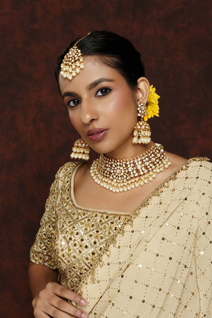 Nooh Pearl Kundan Set : ZGJA171