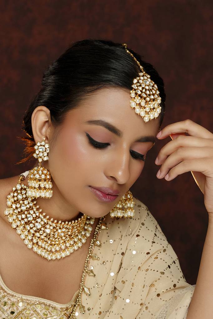 Nooh Pearl Kundan Set : ZGJA171