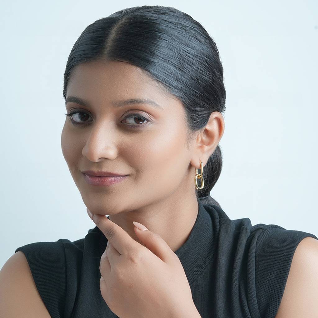 14K Gold Plated Drop Earrings | Lightweight Daily Wear Earrings : AXY1124E1001