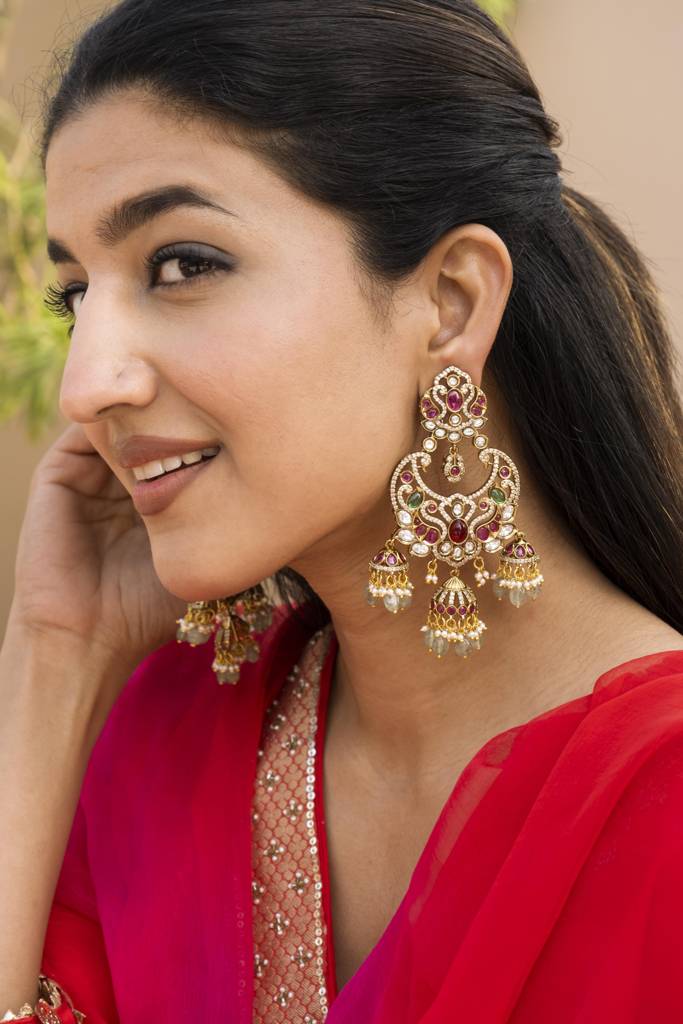 Kuru Polki Chaandbaali Earrings : ER292