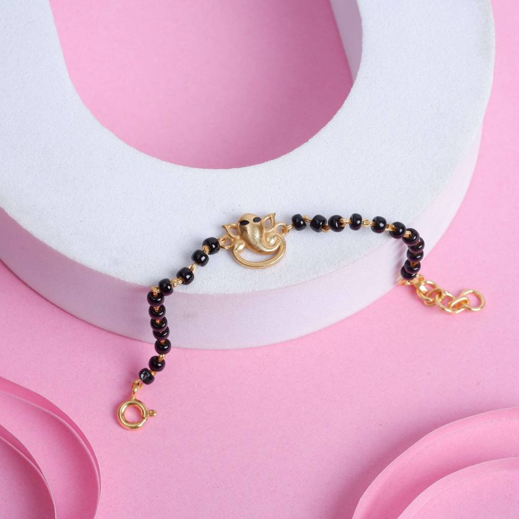 925 Sterling Silver Ganesh Evil Eye Kids Nazariya Bracelet Sterling  Silver Adjustable Gold