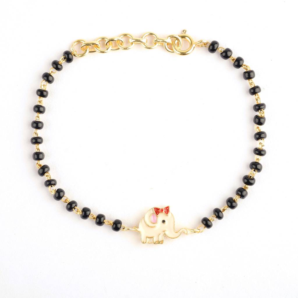 925 Sterling Silver Elephant Kids Nazariya Bracelet : ElephantNazariya