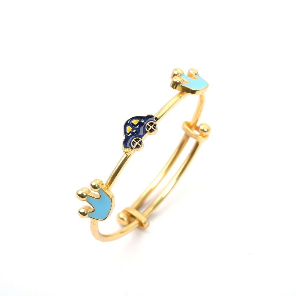 Car Crown 925 Silver Adjustable Kids Bangle : CarCrownBangle