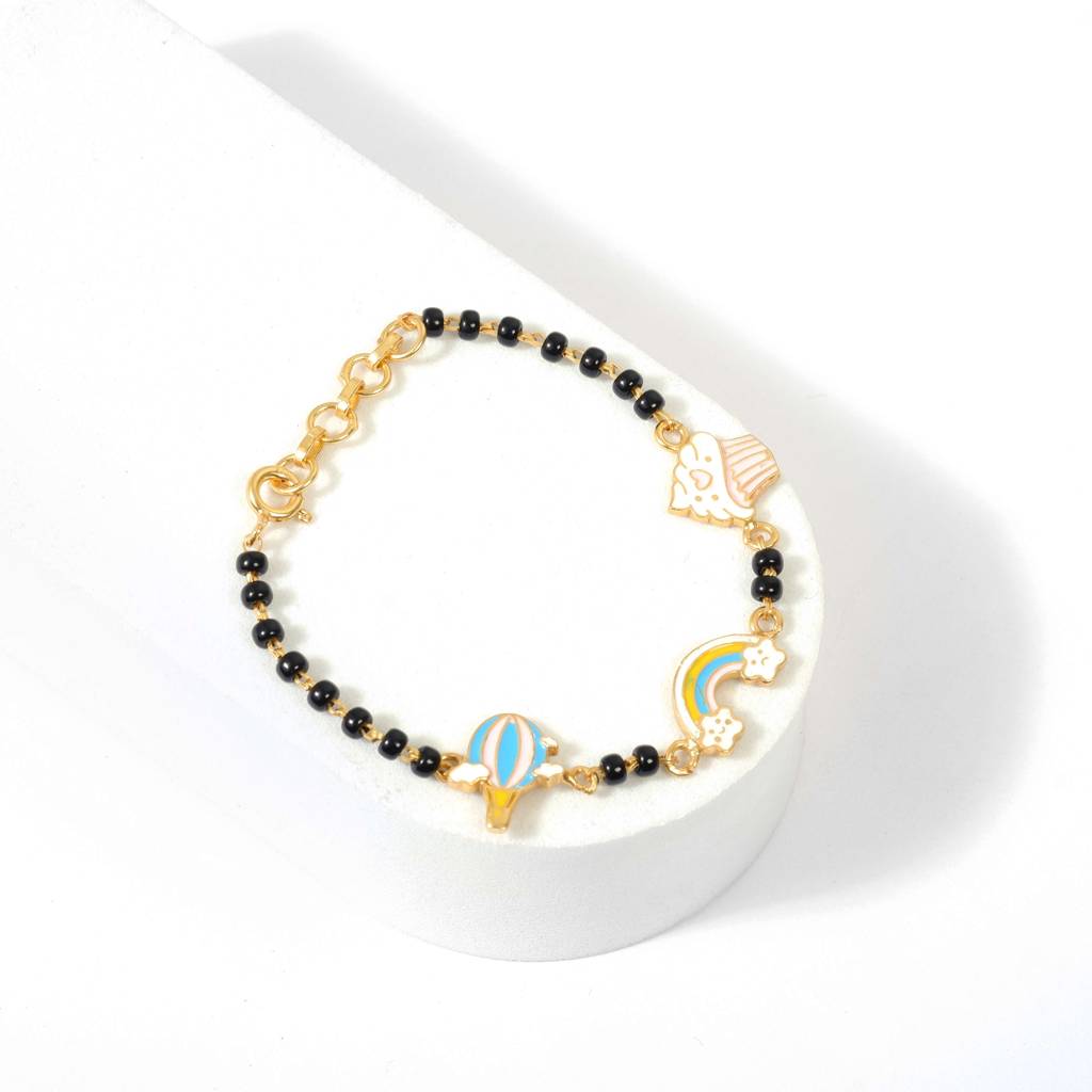 925 Sterling Silver Cupcake Rainbow Balloon Kids Nazariya Bracelet : CupcakeRainbowBalloonNazariya