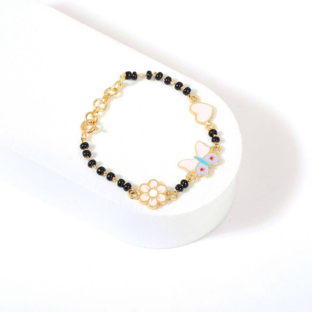 925 Sterling Silver Flower Kids Nazariya Bracelet : FlowerNazariya